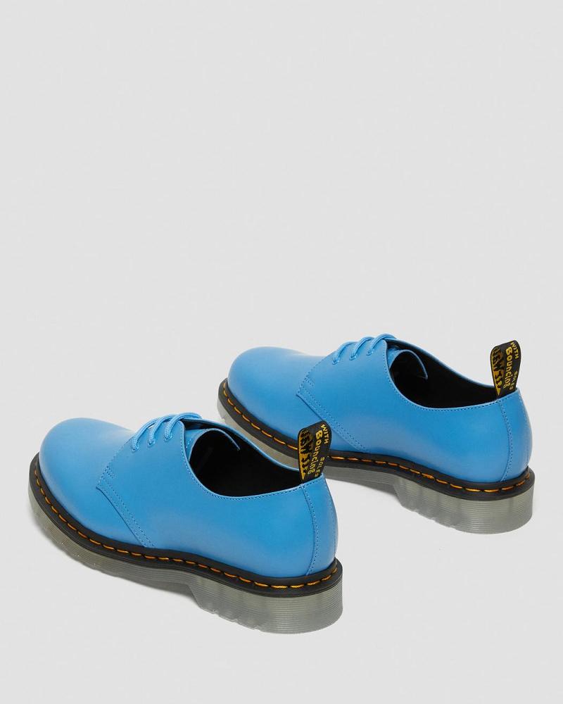 Dr Martens 1461 Iced Smooth Læder Oxford Sko Dame Blå | DK 349WNB